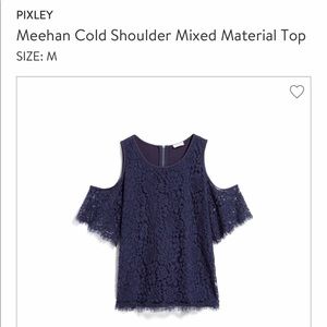 Meehan Cold Shoulder Mix Material Top